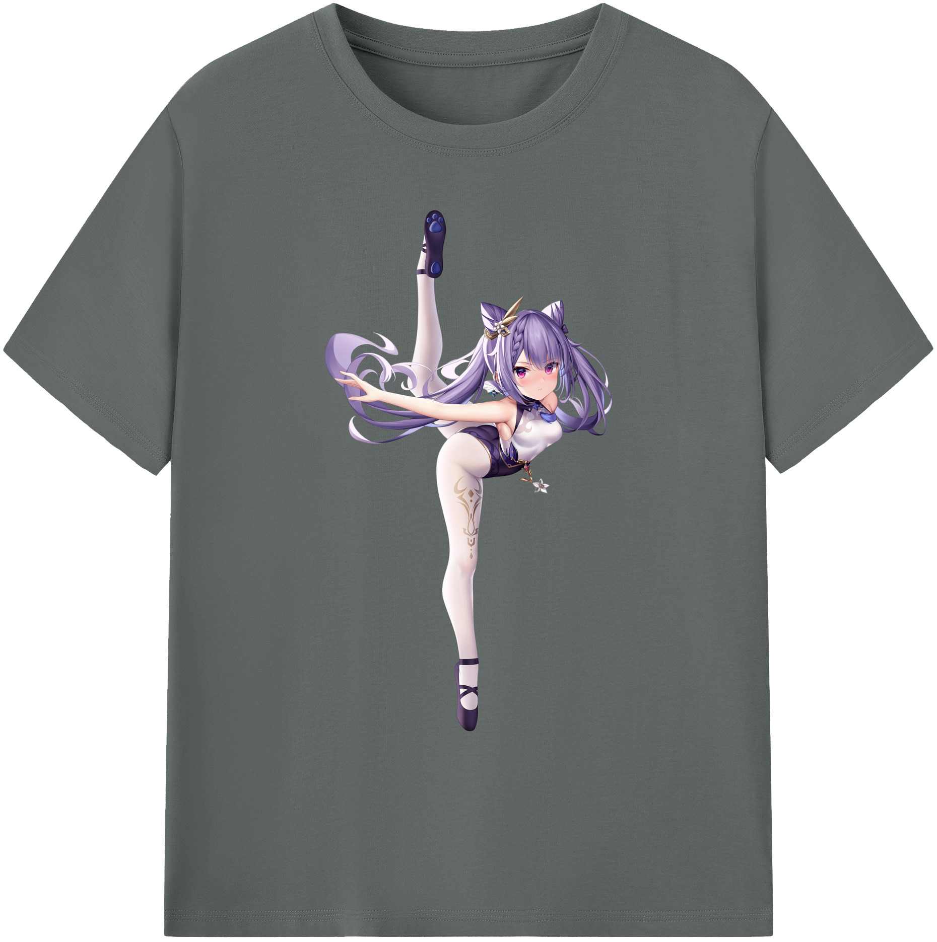げんし神 刻晴 こくせい genshin Kokusei 綿100％ メンズ半袖Tシャツ｜肌触りやわらか＆通気性